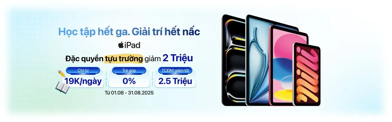 ưu đãi ipad Tháng 8 từ ShopDunk